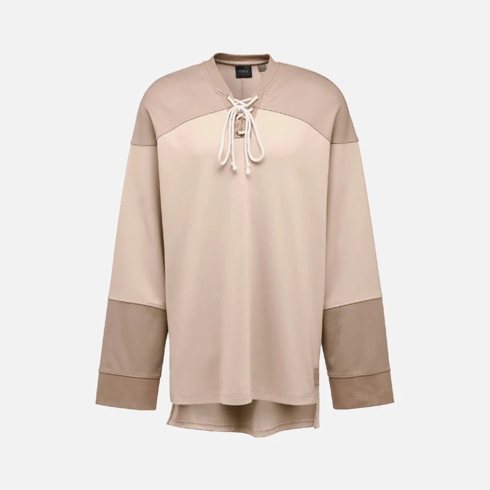 Puma Fenty Rihanna Oversized Shirt Hockey Tee Front Lacing Pullover Moonlight